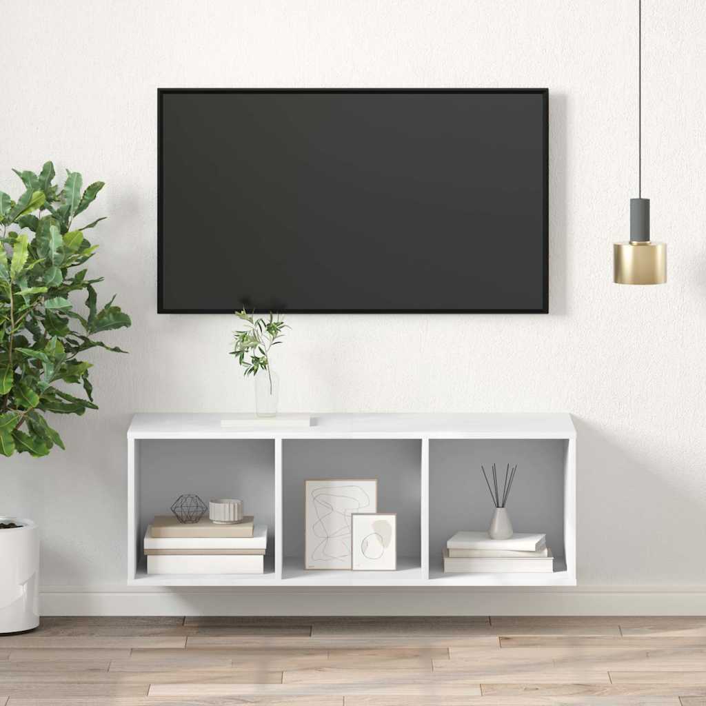Seina telerikapp, valge, 37 x 37 x 107 cm, tehispuit