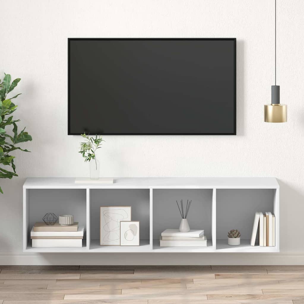 Seina telerikapp, valge, 37 x 37 x 142,5 cm, tehispuit