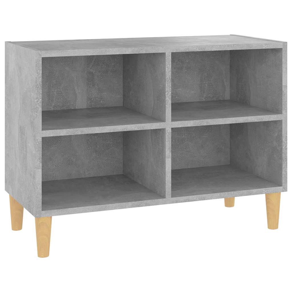 Puitjalgadega telerikapp, betoonhall, 69,5 x 30 x 50 cm