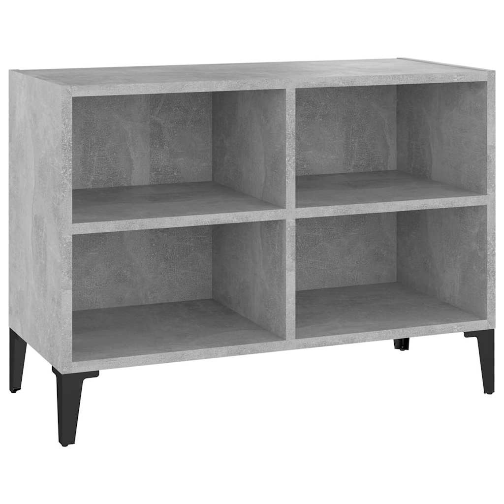 Metalljalgadega telerikapp, betoonhall, 69,5 x 30 x 50 cm