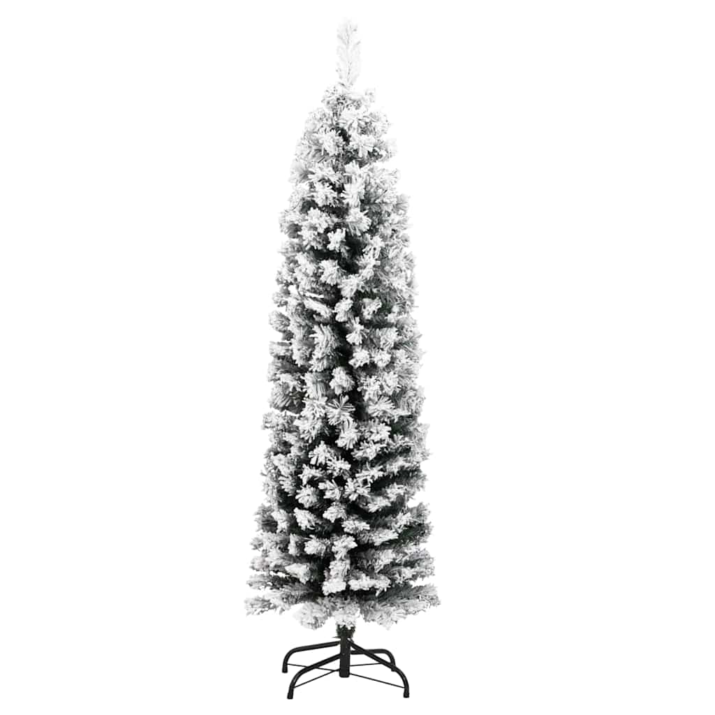 Kitsas kunstkuusk lumiste okstega, roheline, 120 cm, PVC