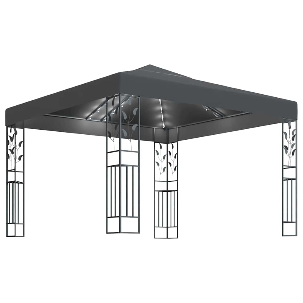 Varjualune, LED-nöörvalgustitega, 3 x 3 m, antratsiithall