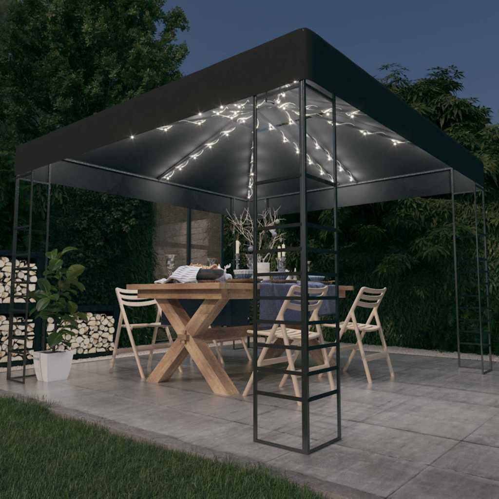 Aiatelk, LED-nöörvalgustitega, 3 x 3 m, antratsiithall