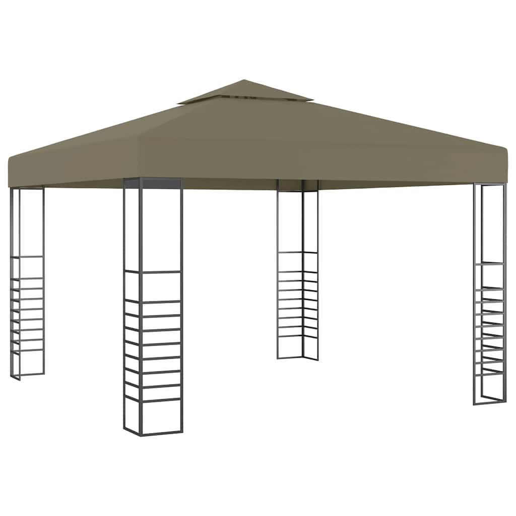 Aiatelk, LED-nöörvalgustitega, 3 x 3 m, pruunikashall