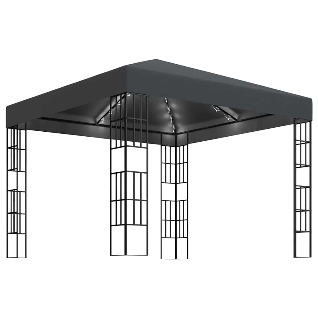 Varjualune, LED-nöörvalgustitega, 3 x 3 m, antratsiithall