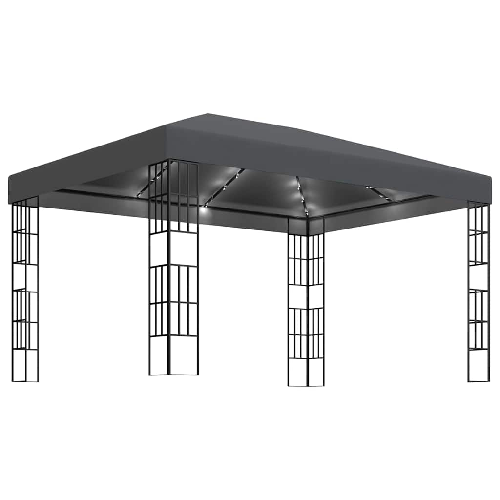 Varjualune, LED-nöörvalgustitega, 3 x 4 m, antratsiithall