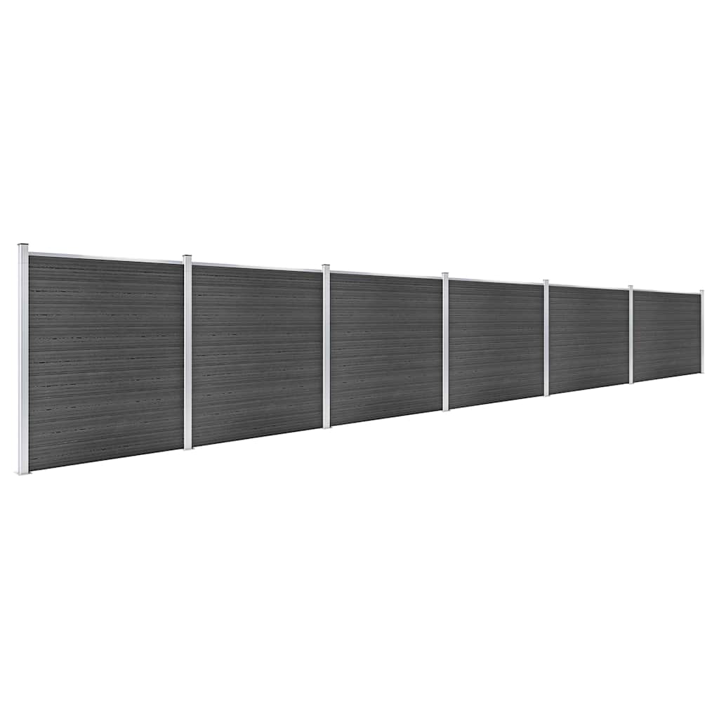 Aiapaneelide komplekt, WPC, 1045x186 cm, must