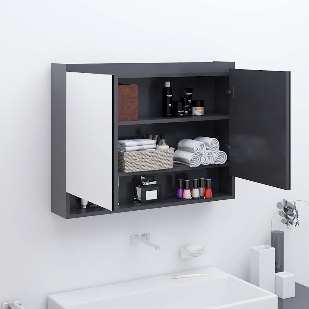 Vannitoa peegelkapp, 80 x 15 x 60 cm, MDF, hall