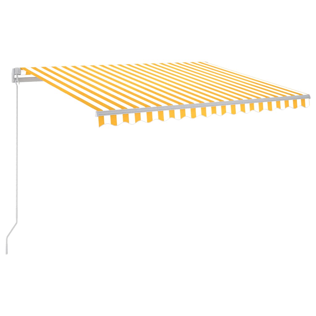 Käsitsi sissetõmmatav varikatus, LED, 300x250, kollane ja valge
