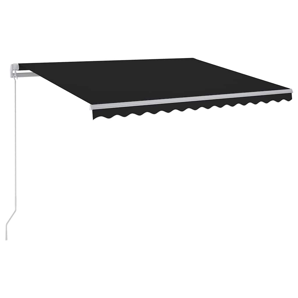 Käsitsi sissetõmmatav varikatus LEDiga 300 x 250 cm antratsiit