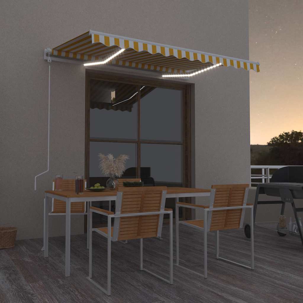 Automaatne varikatus LED, tuuleandur 350x250 cm kollane/valge