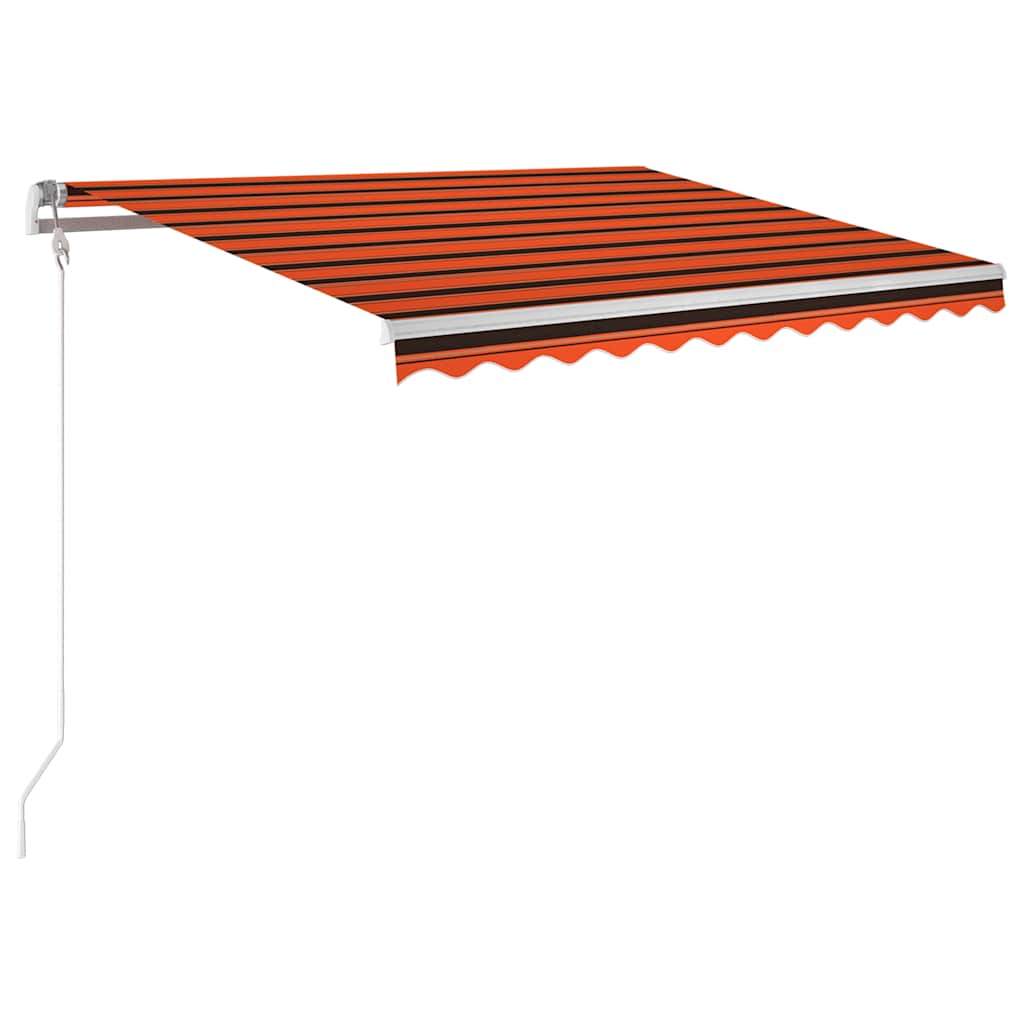 Automaatne varikatus LED, tuuleandur, 350x250 cm oranž/pruun