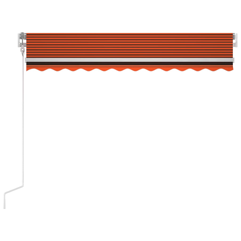 Automaatne varikatus LED, tuuleandur, 350x250 cm oranž/pruun