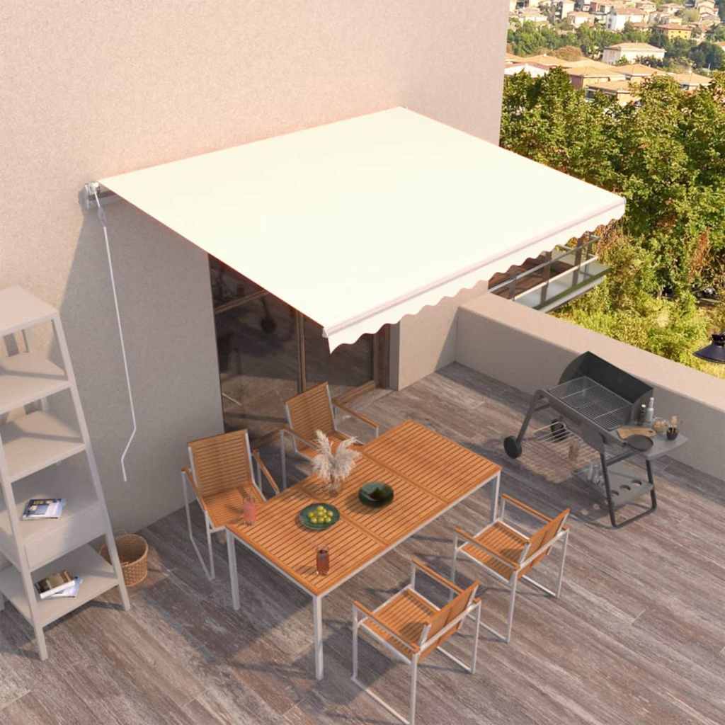 Automaatselt sissetõmmatav varikatus, 450x300 cm kreemjas