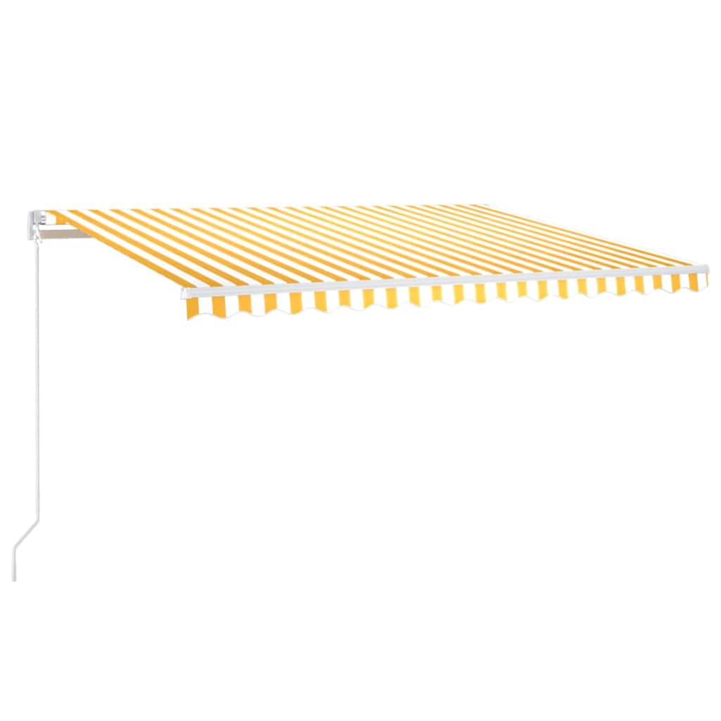 Automaatne varikatus LED, tuuleandur 450x300 cm kollane/valge