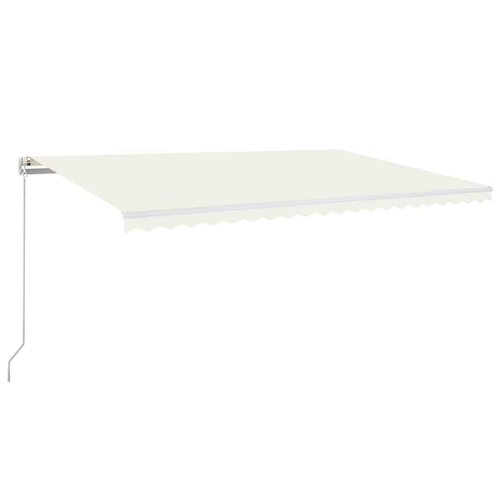Käsitsi sissetõmmatav varikatus, 500 x 300 cm kreemjas