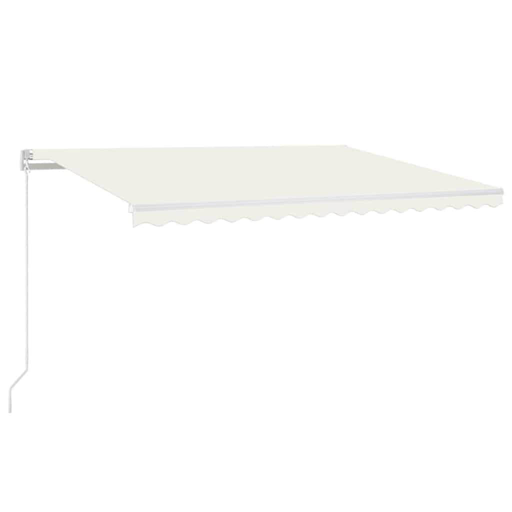 Käsitsi sissetõmmatav varikatus, 400 x 350 cm kreemjas