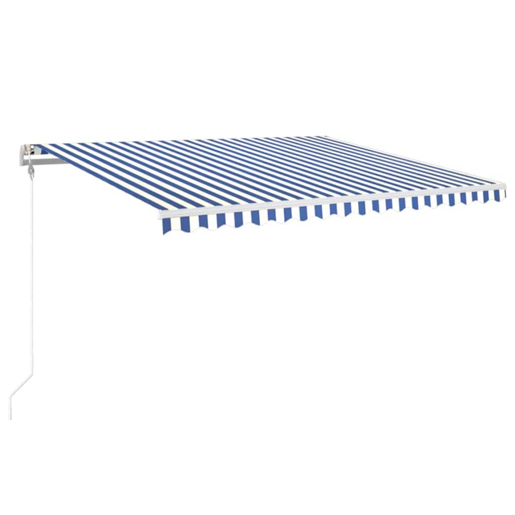 Automaatne varikatus, LED, tuuleandur, 450x350 cm, sinine/valge