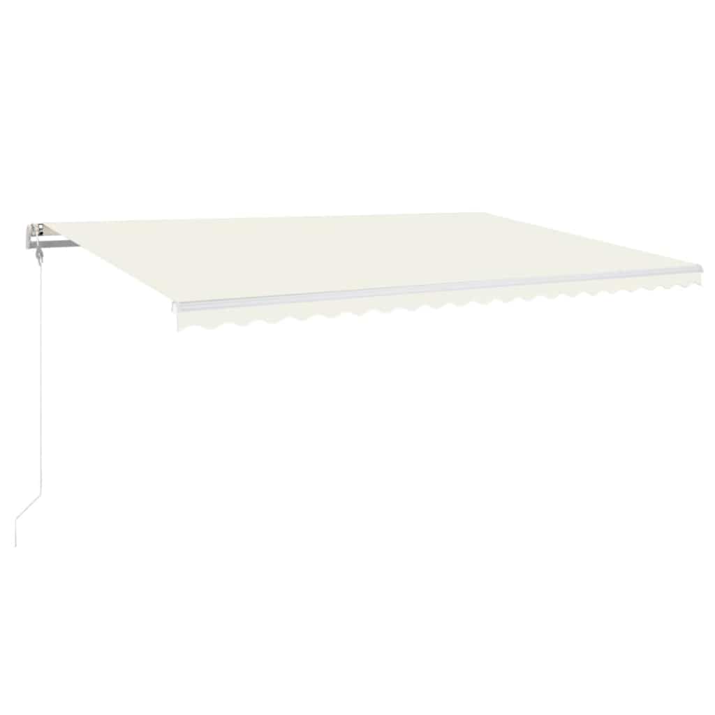 Automaatselt sissetõmmatav varikatus, 500x350 cm, kreemjas