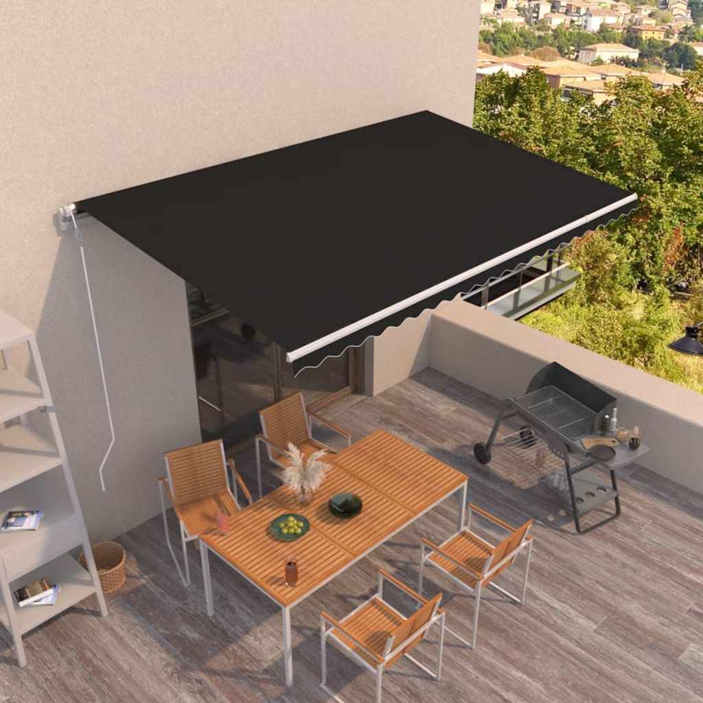 Automaatselt sissetõmmatav varikatus, 500x350 cm, antratsiit