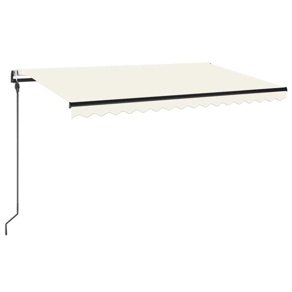 Automaatne varikatus LEDi ja tuuleanduriga 450x300 cm kreemjas