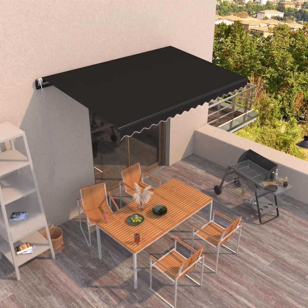 Automaatselt sissetõmmatav varikatus 400x350 cm antratsiithall