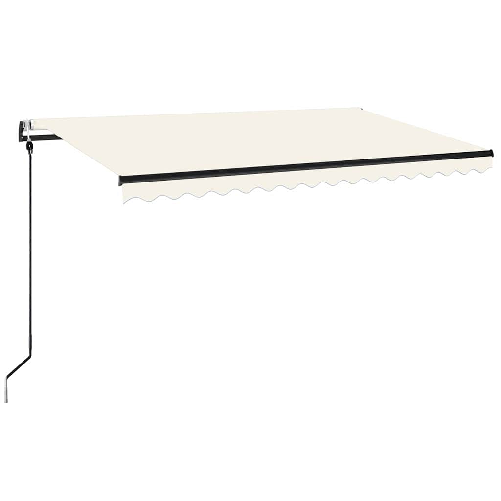 Automaatne varikatus, LED ja tuuleandur, 400 x 350 cm, kreemjas
