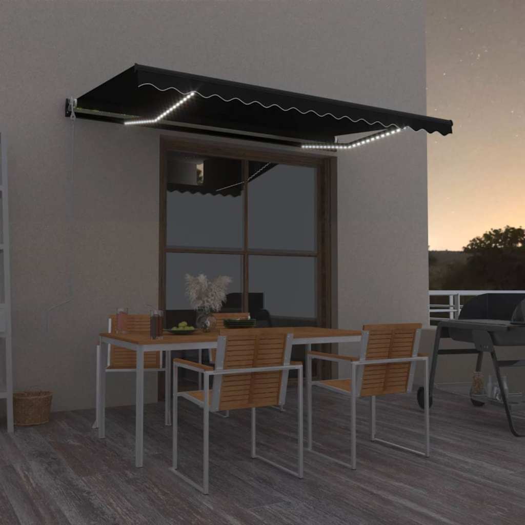 Automaatne varikatus, LED ja tuuleandur, 400x350 antratsiithall
