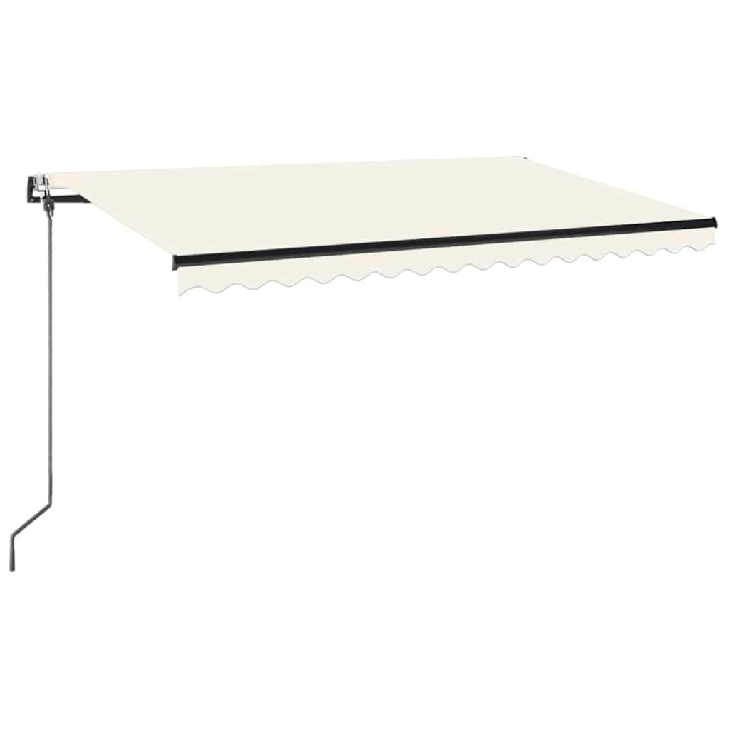 Automaatne varikatus, LED ja tuuleandur, 450 x 350 cm, kreemjas