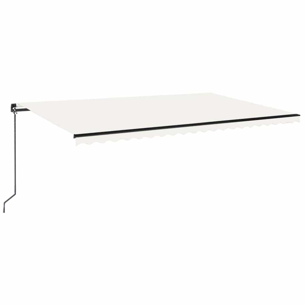 Käsitsi sissetõmmatav varikatus, 500 x 350 cm, kreemjas