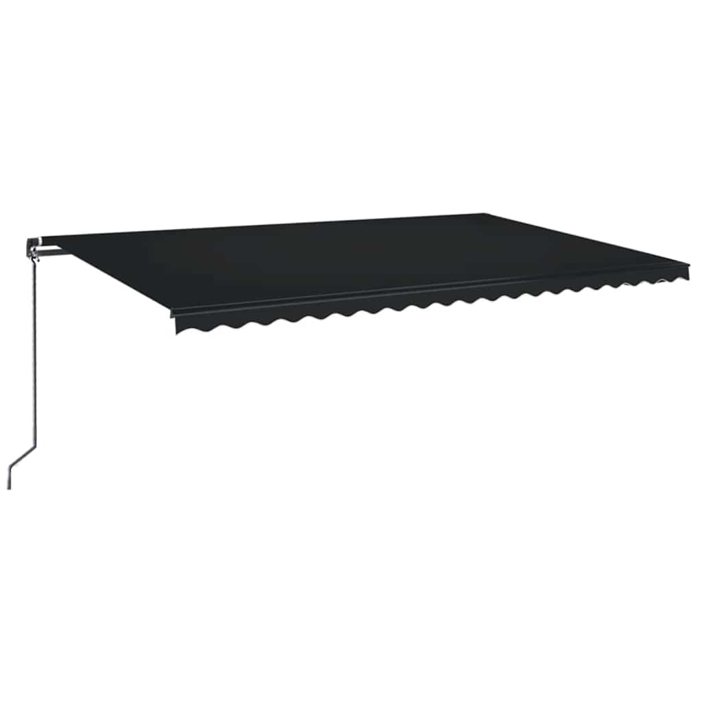 Käsitsi sissetõmmatav varikatus, 500 x 350 cm, antratsiithall