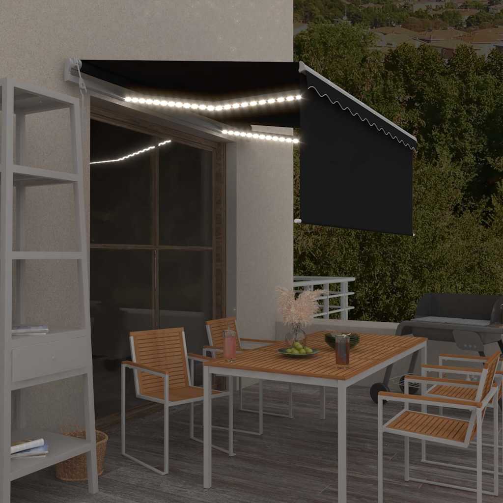 Automaatne varikatus, tuuleandur, LED, 3x2,5 m antratsiit