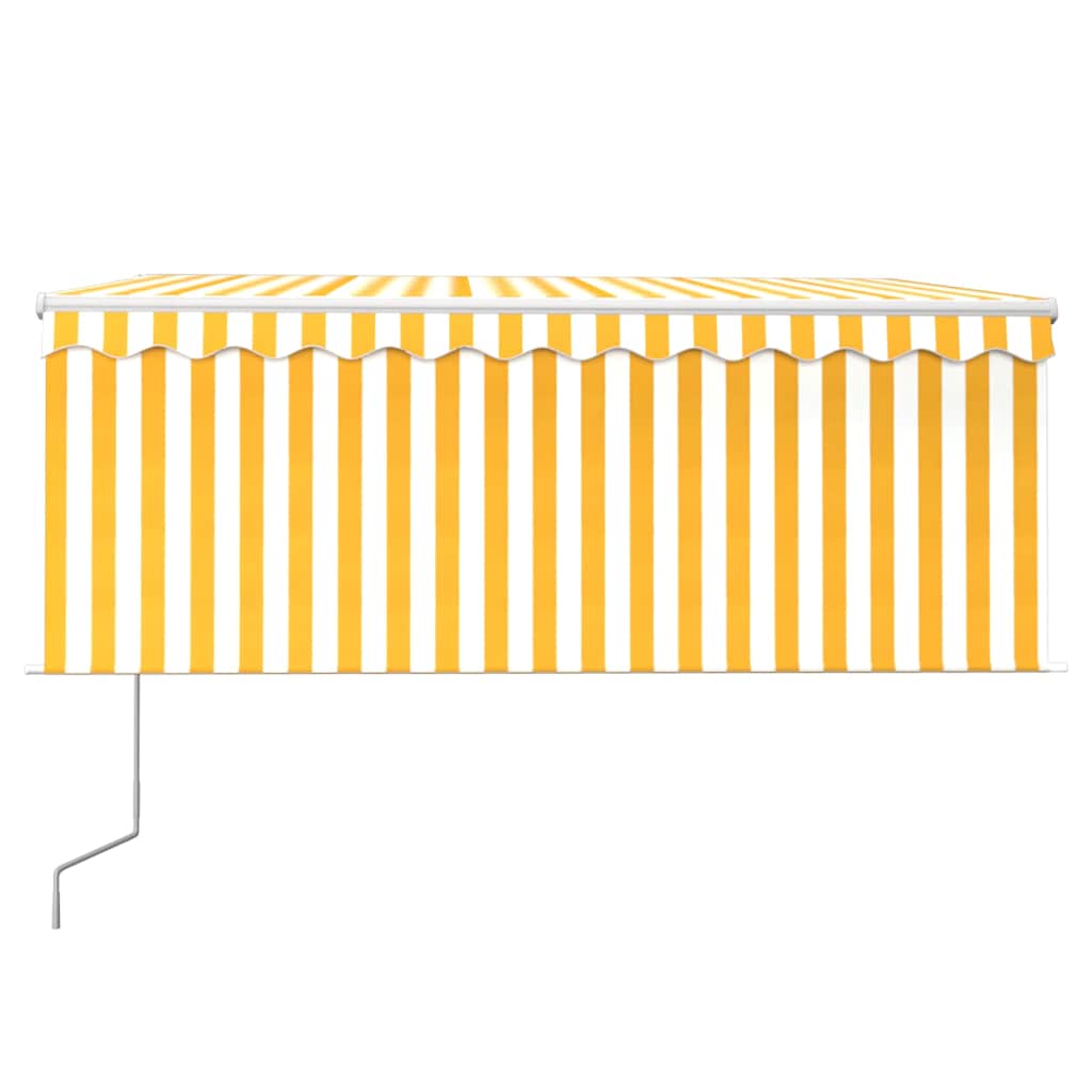 Automaatne varikatus, tuuleandur LED, 3,5x2,5 m, kollane, valge