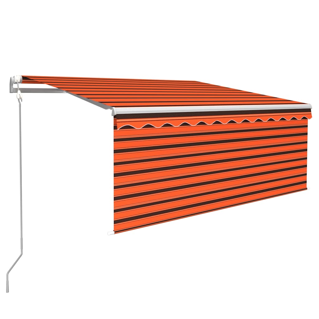 Automaatne varikatus LED, tuuleandur, 3,5x2,5 m oranž/pruun