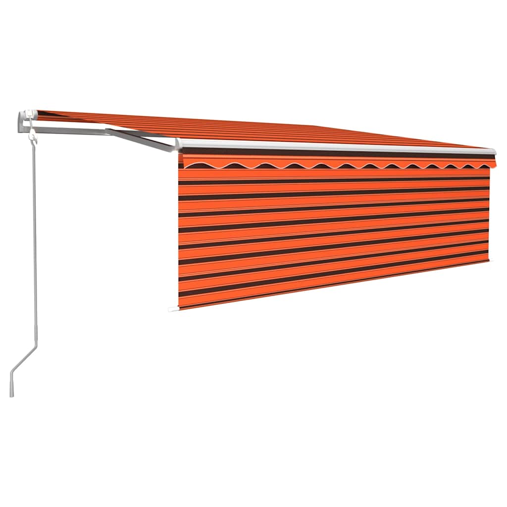 Automaatne varikatus rulooga, 4,5 x 3 m, oranž/pruun