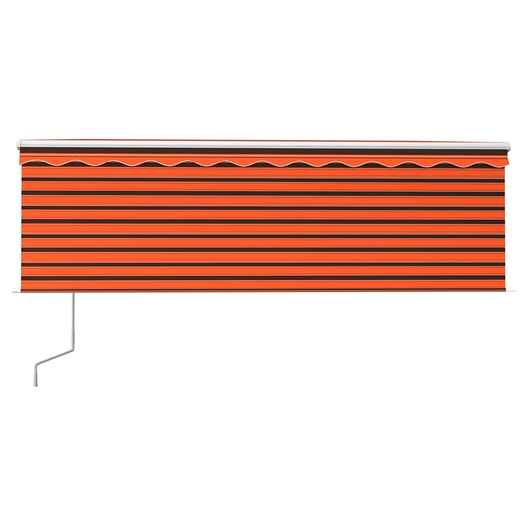 Automaatne varikatus rulooga, 4,5 x 3 m, oranž/pruun