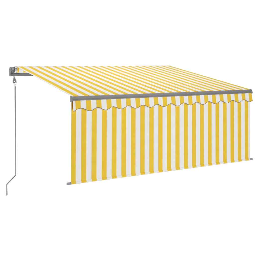 Automaatne varikatus, tuuleandur LED, 3,5x2,5 m, kollane, valge