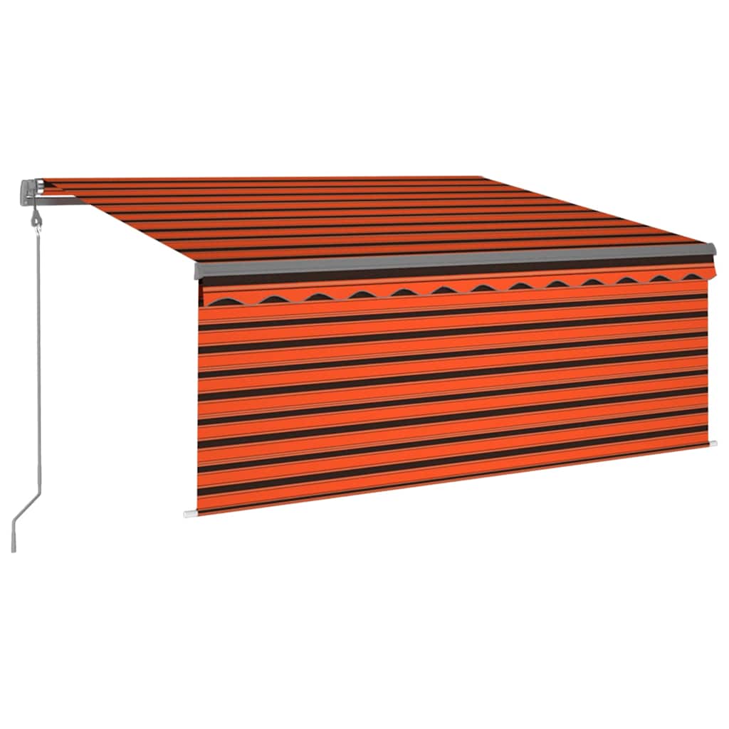 Automaatne varikatus LED, tuuleandur, 3,5x2,5 m oranž/pruun