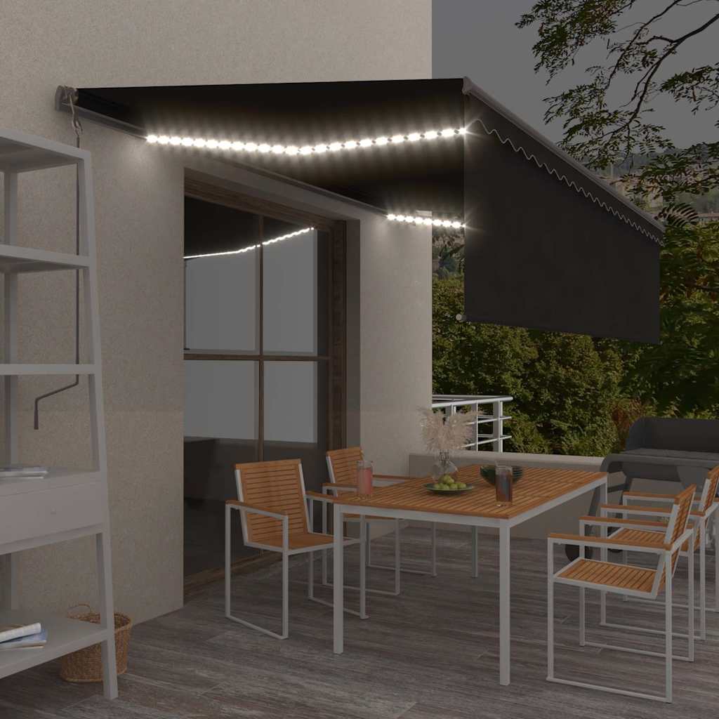 Automaatne varikatus LED, tuuleandur, 5x3 m, antratsiit
