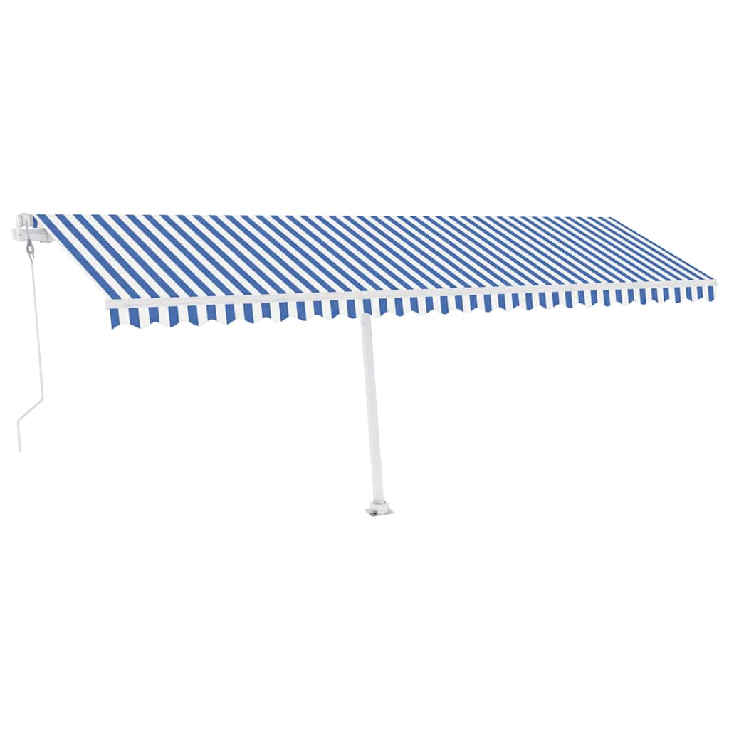 Iseseisev automaatne varikatus 600x300 cm sinine/valge