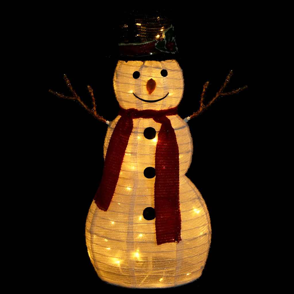 Dekoratiivne lumememme kuju, LED, luksuslik kangas, 60 cm