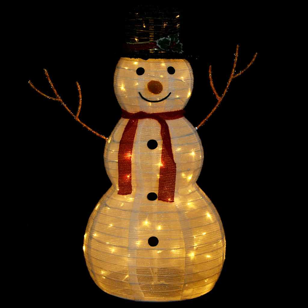 Dekoratiivne lumememme kuju, LED, luksuslik kangas, 90 cm