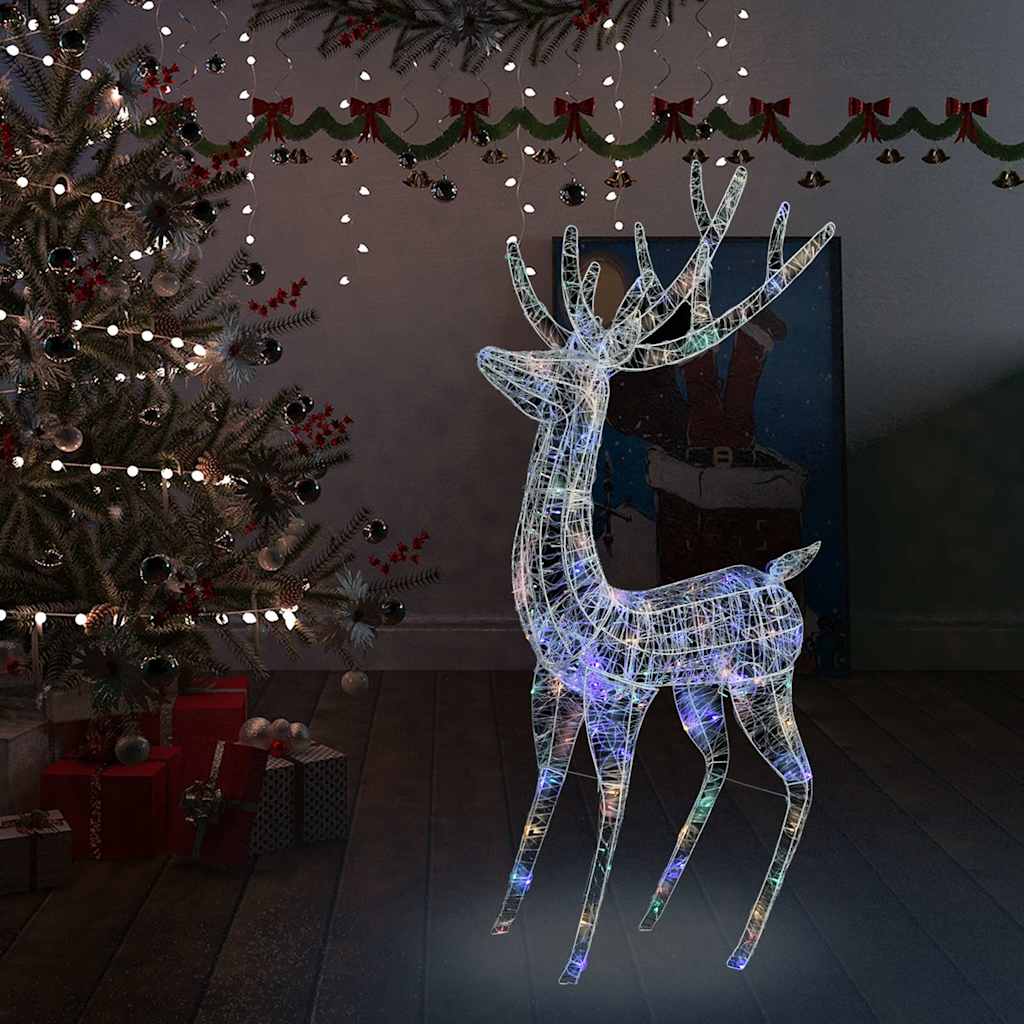 XXL akrüülist põhjapõder, 250 LEDiga, 180 cm, värviline
