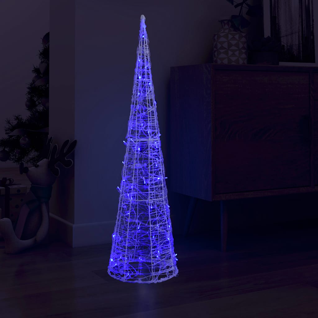Akrüülist valguspüramiid, LED-tuli, koonus, sinine 120 cm