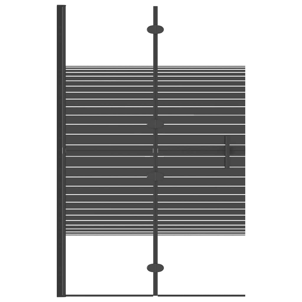 Volditav dušinurk, ESG-klaas, 80 x 140 cm, must