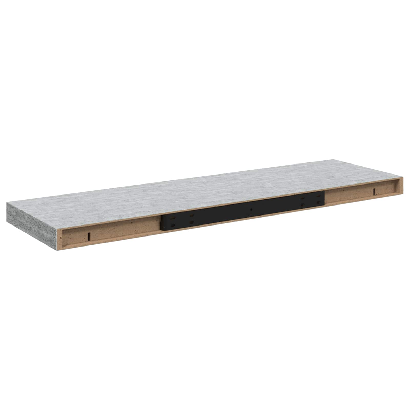 Seinariiulid 2 tk, betoonhall, 80 x 23,5 x 3,8 cm MDF