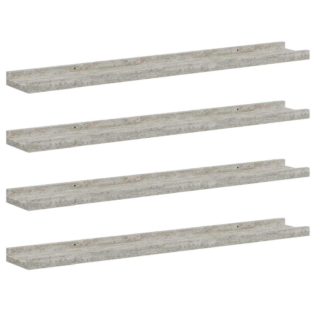 Seinariiulid, 4 tk, betoonhall, 80x9x3 cm