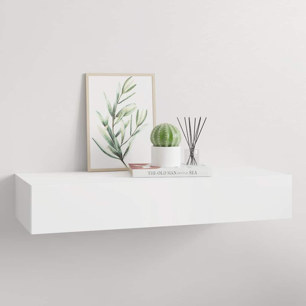 Sahtliga seinariiul, valge, 60x23,5x10 cm MDF