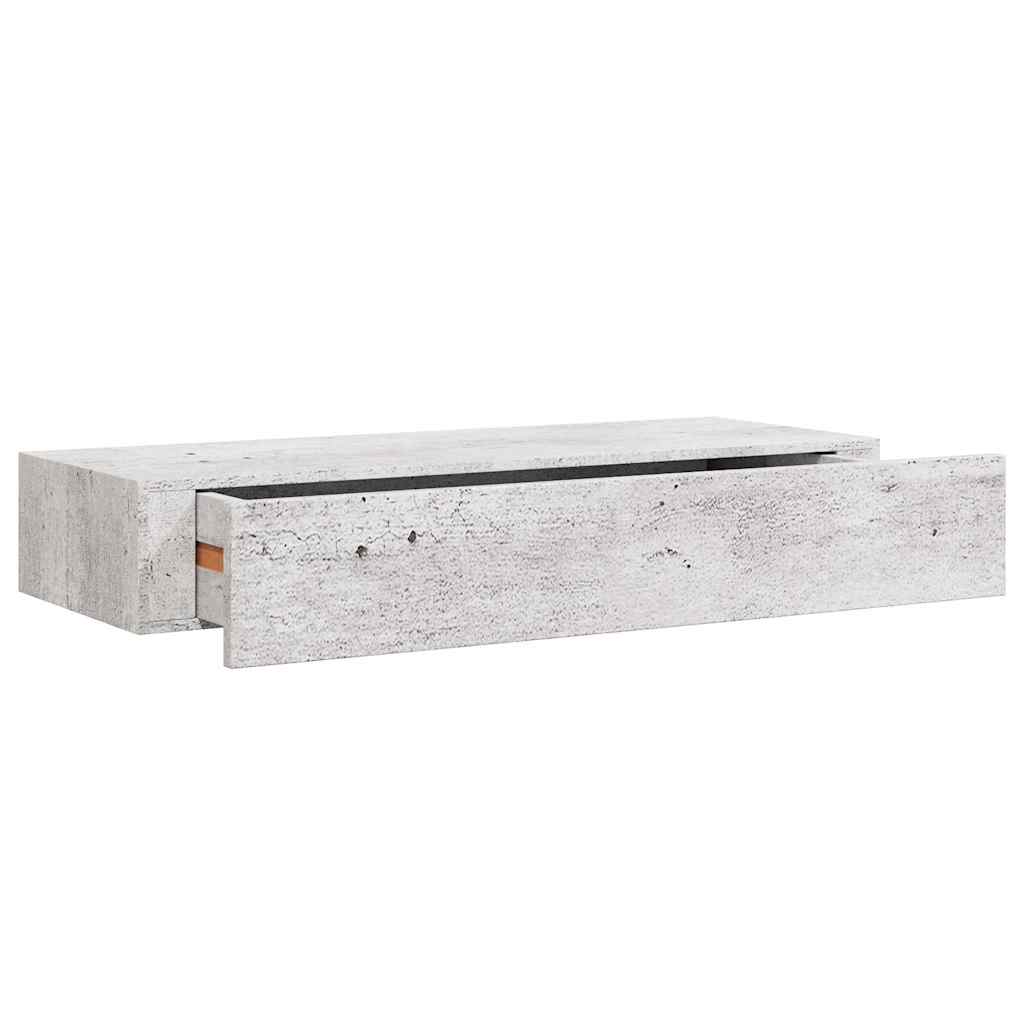 Sahtliga seinariiul, betoonhall, 60x23.5x10cm, MDF