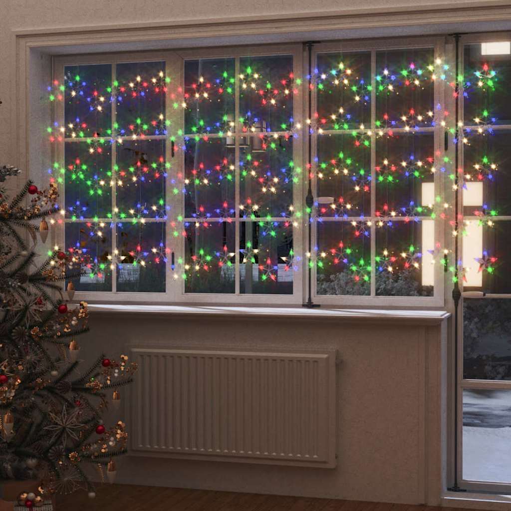 LED-valguskardin tähtedega, 500 LEDi, värviline, 8 funktsiooni